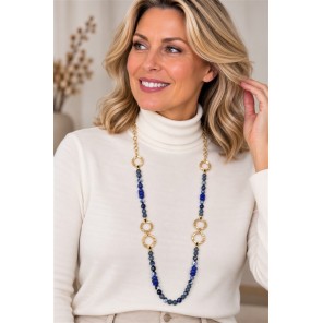 Bijoux Ketting 8104100 Blauw goud mix Bijoux Ketting 8104100 Blauw goud mix